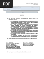 Avaliação 1 Contabilidade ADM F