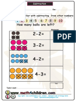 Subtractions Divers Pre-K