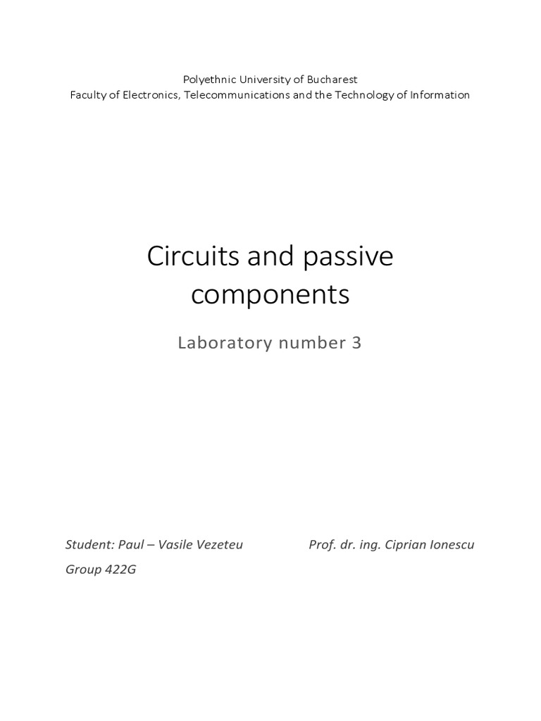 Circuits and Passive Components | PDF | Technology & Engineering