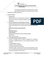 Estructura Informe Final Práctica Pre Profesional