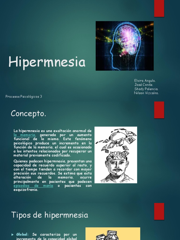Tipos y Ejemplos de Hipermnesia | PDF | Memoria | Psicología clínica