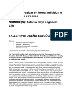 Taller para Realizar en Forma Individual o Máximo Dos Personas NOMBRE (S) : Antonia Bayo e Ignacio Lillo