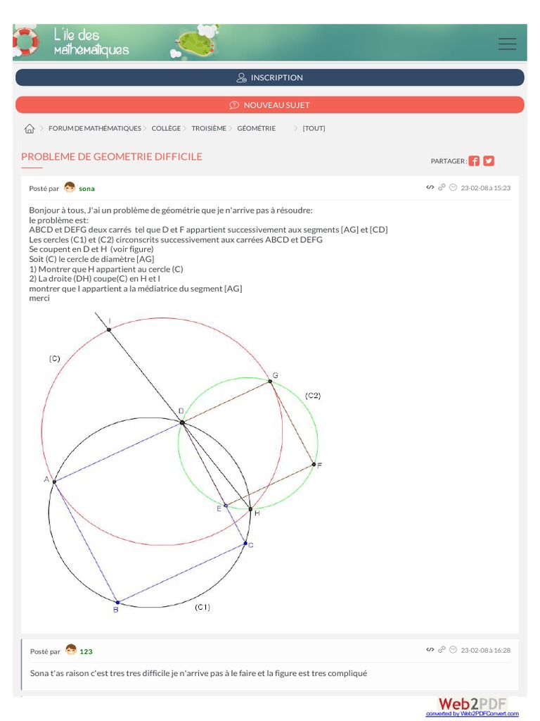 WWW Ilemaths Net | PDF | Mathématiques élémentaires | Enseignement des ...