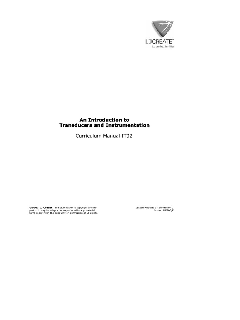 An Introduction To Transducers and Instrumentation PDF Amplifier