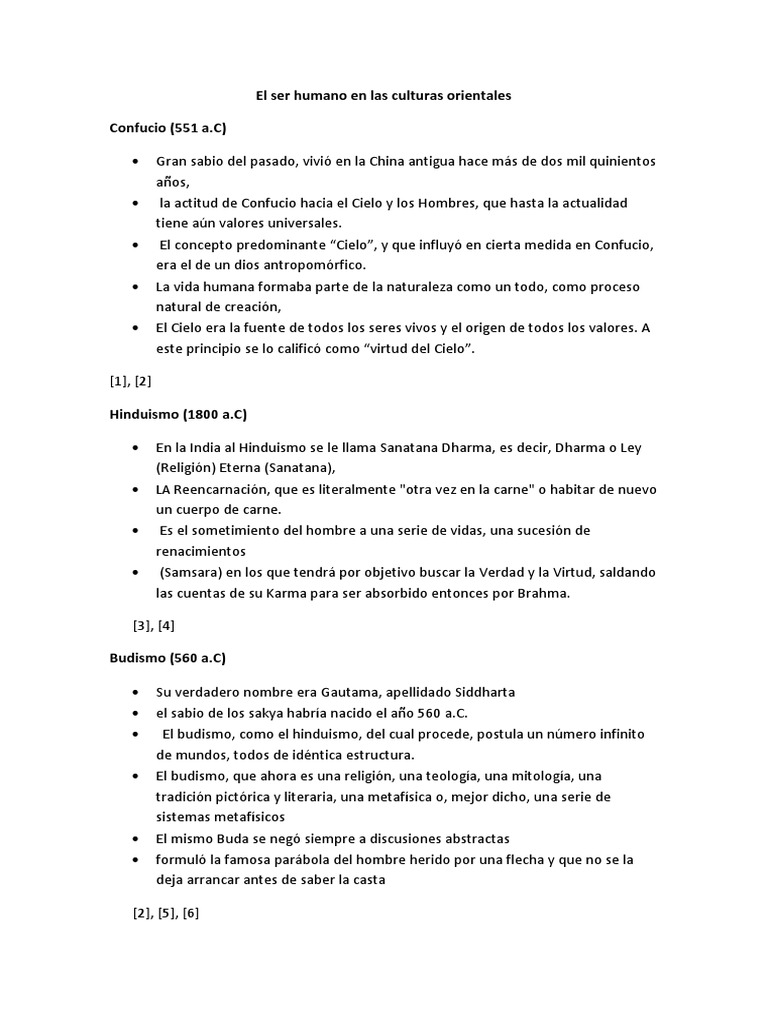 El Ser Humano en Las Culturas Orientales | PDF
