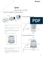 Prensaestopas IP 55 y 68 para cables eléctricos