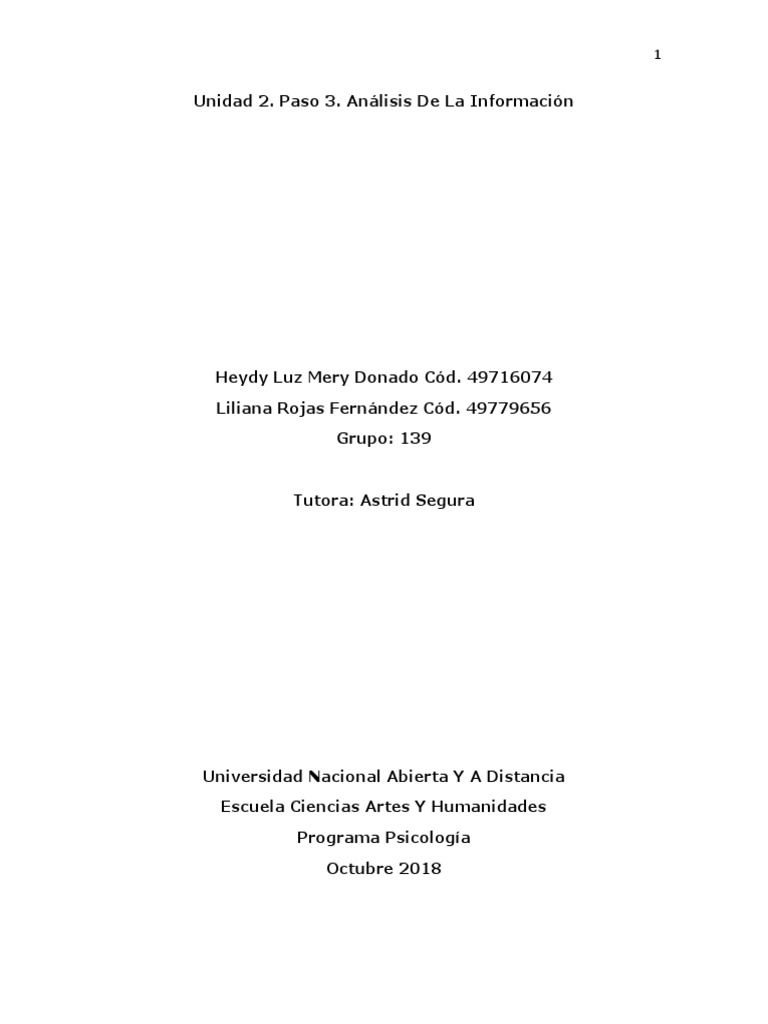 Unidad 2. Paso 3. Análisis de La Información PDF Histograma