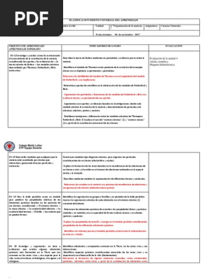 Plani 8 Quimica átomos Enlace Químico