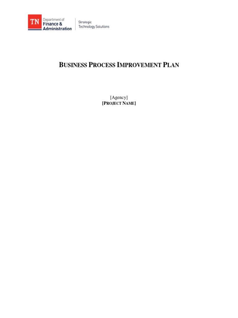 Business Process Improvement Plan Template | PDF | Business Process ...