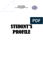 Student'S Profile: Republic of The Philippines Department of Education Region Iv-A Calabarzon Lopez, Quezon