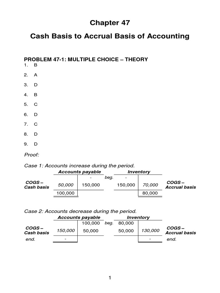Cash Basis to Accrual Basis Conversion | PDF | Accrual | Expense