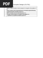 Compiler Design (CS-701) : Develop A Lexical Analyzer To Recognize A Few Patterns in C