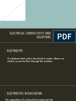Electrical Conductivity and Solutions
