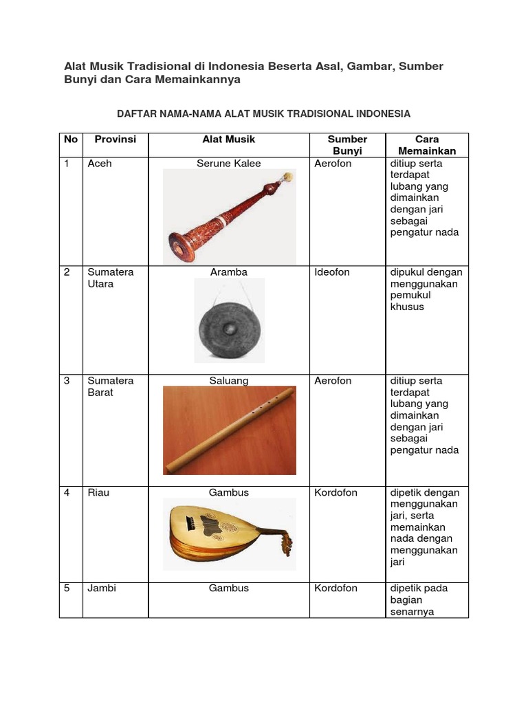Alat  Musik  Tradisional Dan  Asalnya  Beserta Gambarnya 10    Alat  Musik  Tradisional Dan  Asalnya  Beserta Gambarnya 10