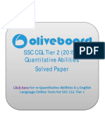 SSC CGL Tier 2 2015 -Quantitative Ability