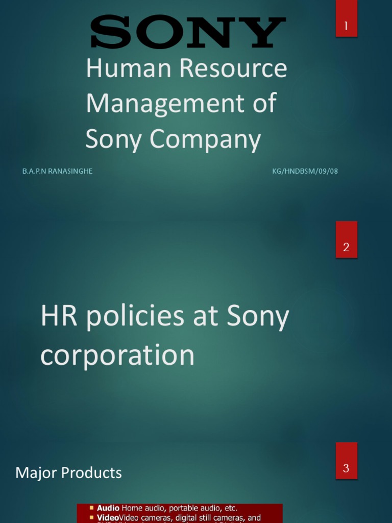 Hr Polices At Sony Corporation Final | Pdf | Recruitment | Background Check