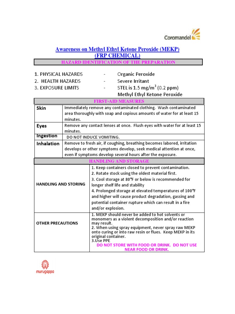 MEKP Safety and Handling Guidelines | PDF