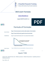2015 Level I Formula Sheet