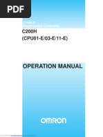 Operation Manual: C200H (CPU01-E/03-E/11-E)