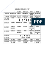 Horario de Clases 4º