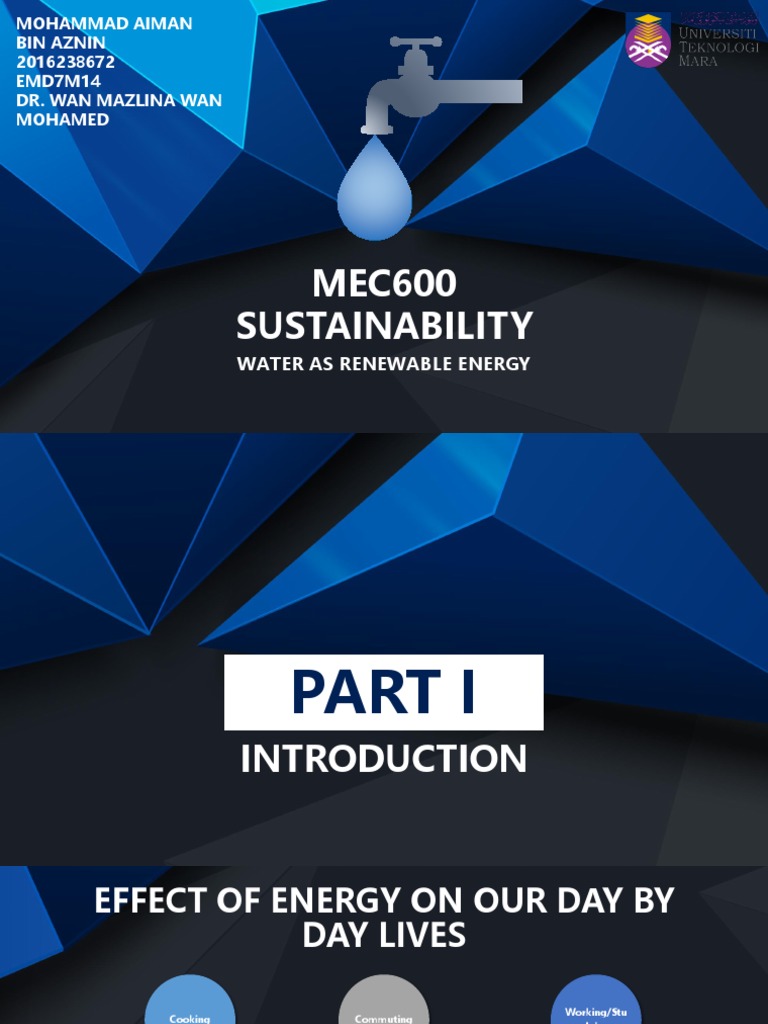 Water as Renewable Energy Source | PDF | Hydroelectricity | Dam
