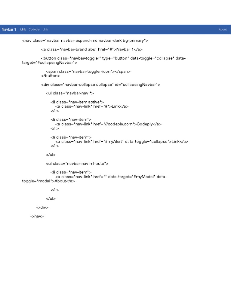 Bootstrap Navbar Alignments PDF