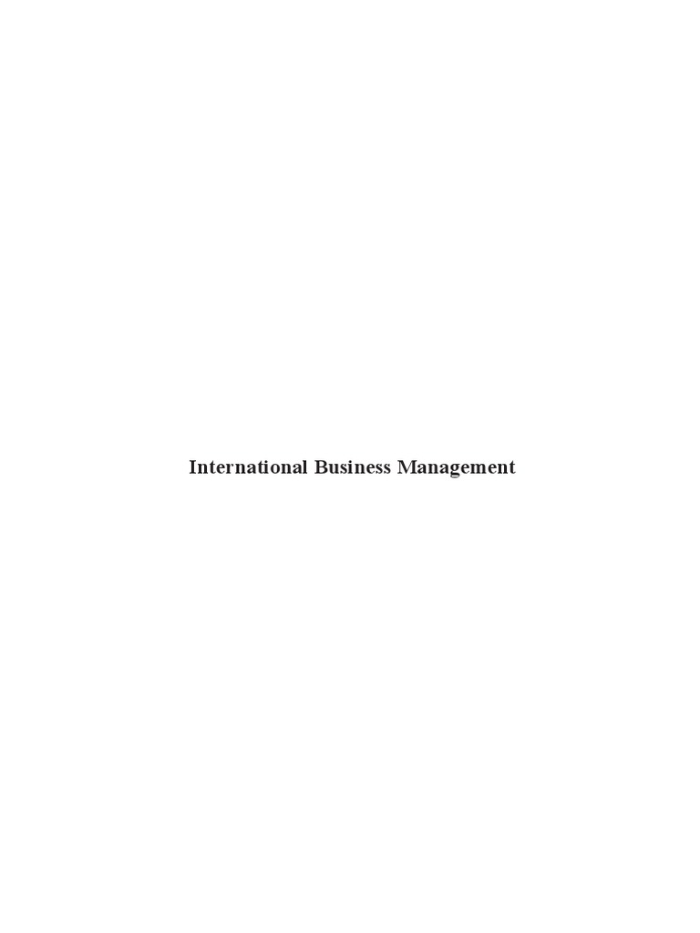 Ib International Business Balance Of Payments
