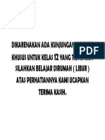 Dikarenakan Ada Kunjungan Industri Khusus Untuk Kelas 12 Yang Tidak Ikut Silahkan Belajar Dirumah