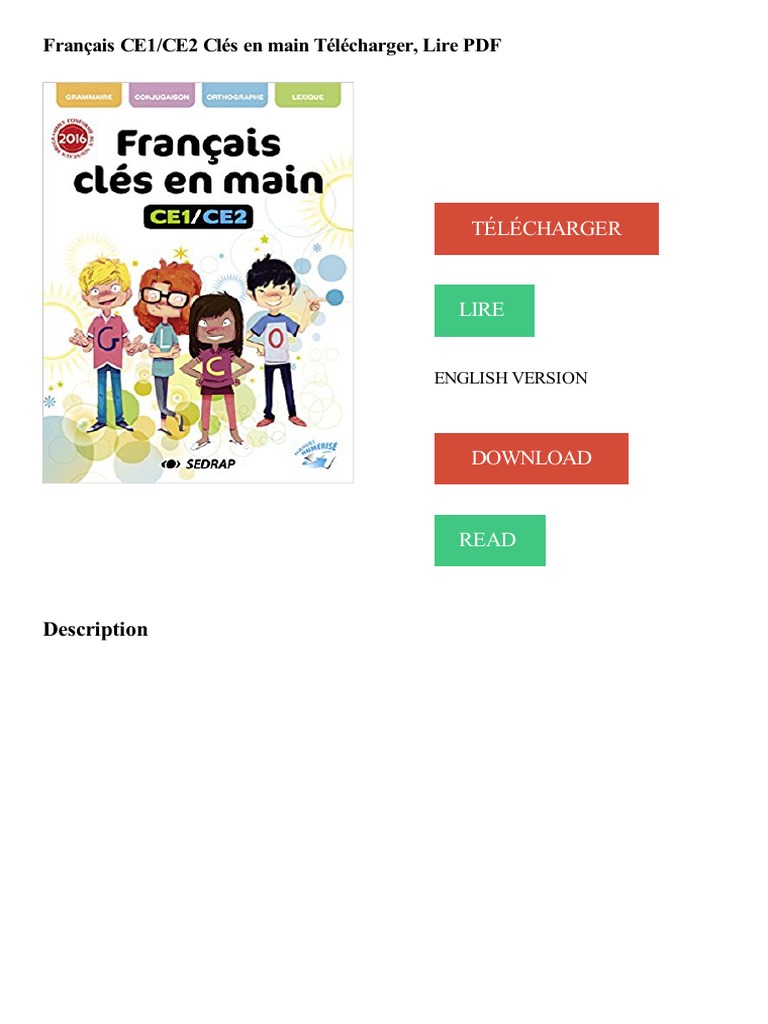Français Clé En Main Cm1 Cm2 Pdf Français CE1/CE2 Clés en Main Télécharger, Lire PDF | PDF | Langue française  | France