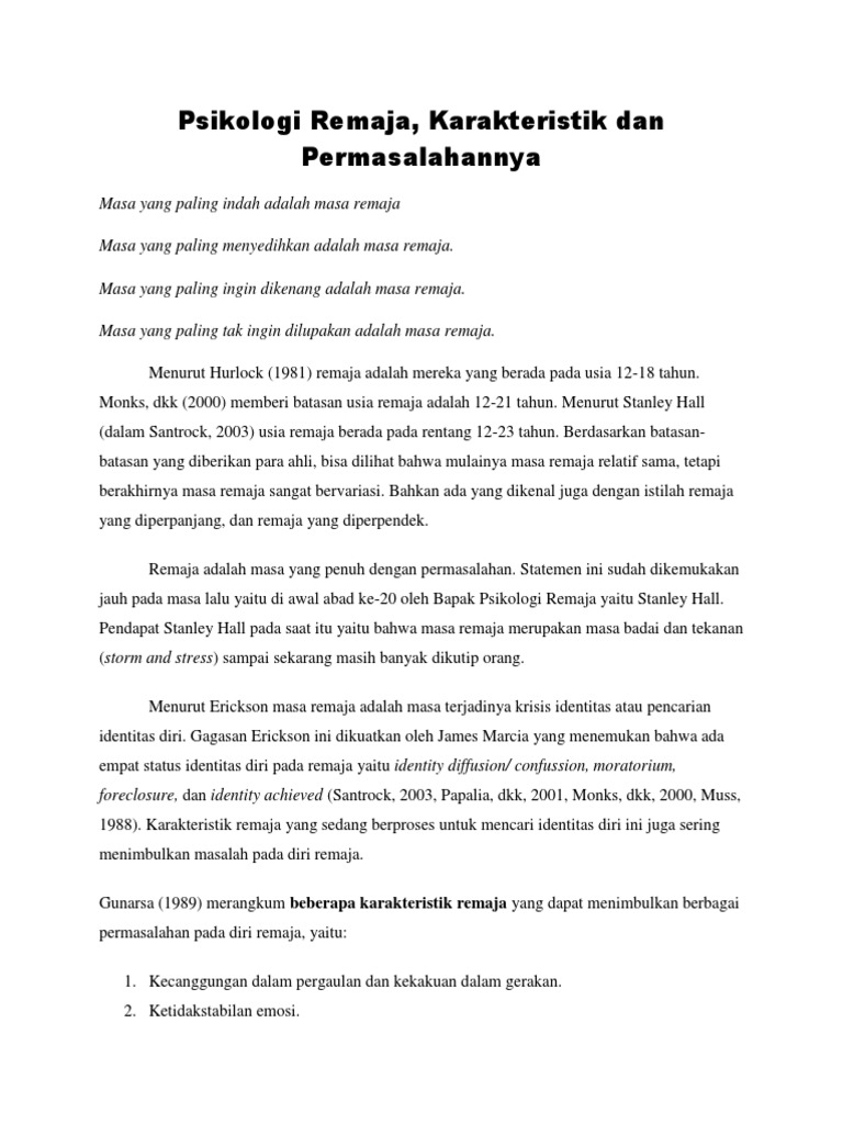 Psikolog Remaja Bk Pdf