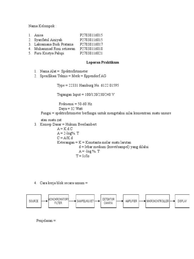 Rangkaian Spektrofotometer | PDF