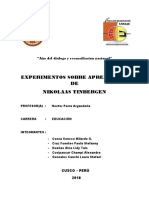 Experimentos de Nikolaas Tinbergen sobre aprendizaje animal