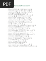 Area Unit Conversion Chart | PDF | Home & Garden | Science & Mathematics