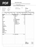 Deep Industries Limited: Pay Slip For The Month of SEPTEMBER - 2018