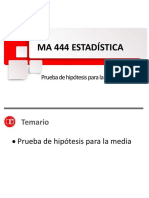 MA444 - Prueba de Hipótesis de La Media