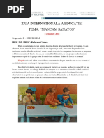 Ziua Internationala A Educatiei Tema Mancam Sanatos 5