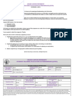 Gcu Student Teaching Evaluation of Performance Step Standard 1 Part I - Signed