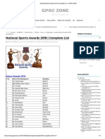 National Sports Awards 2018 _ Complete List - GPSC ZONE
