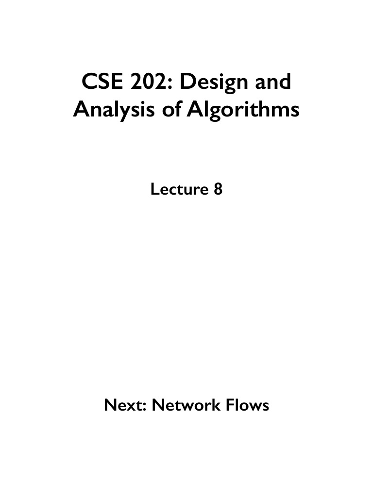 Max Flow | PDF | Algorithms And Data Structures | Algorithms