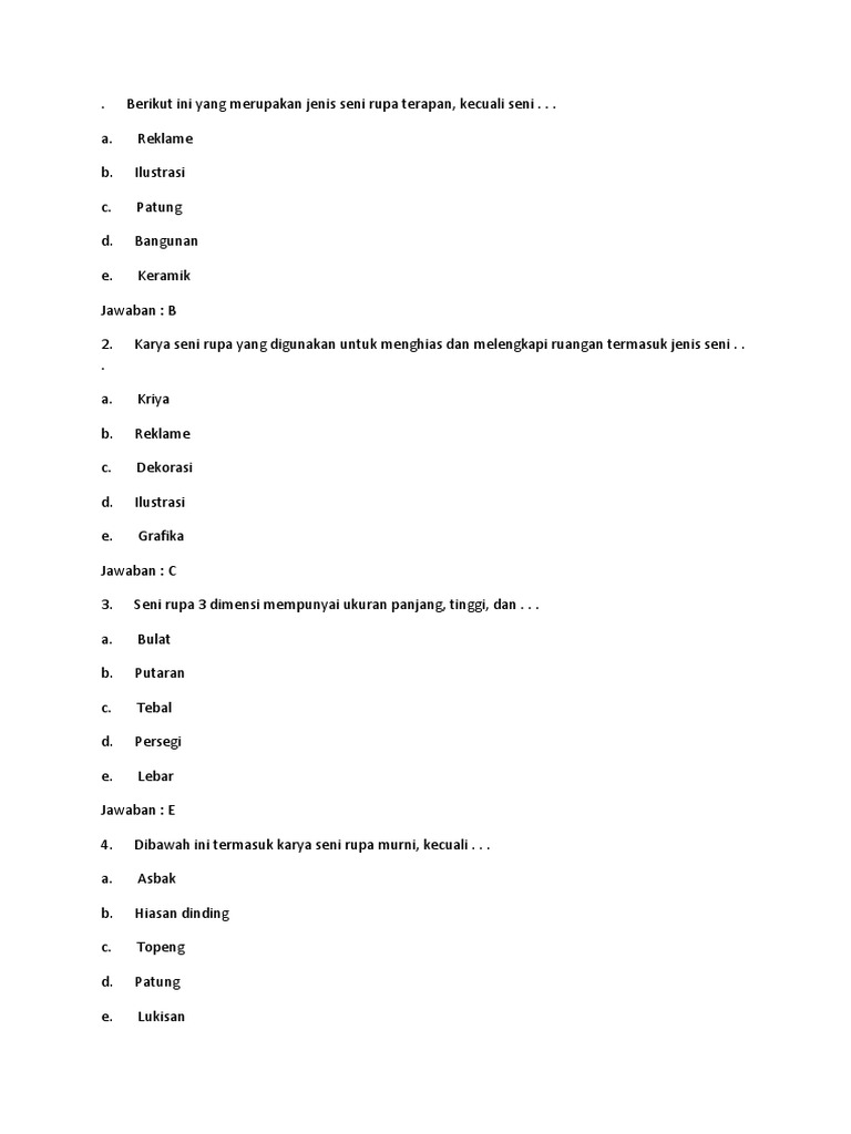 Soal Senbud 3
