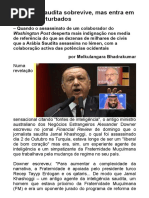 O Regime Saudita Sobrevive, Mas Entra Em Tempos Perturbados