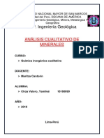 Análisis Cualitativo de Minerales