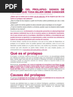 El Prolapso de Utero
