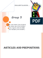 Article and Preposition