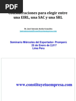 Consideraciones para Elegir Entre Una EIRL SAC SRL 2017 Keyword Principal PDF