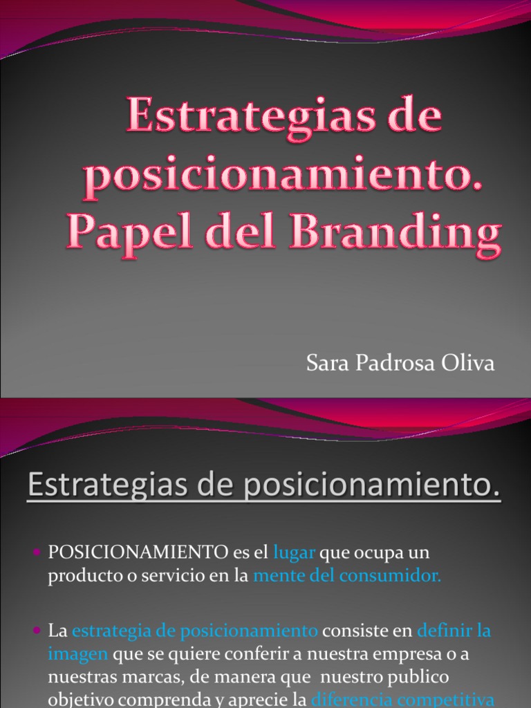 Estrategias de Posicionamiento | PDF | Gestión de la marca | Marketing