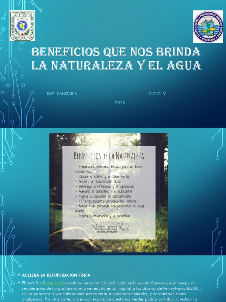 Beneficios de la Naturaleza y el Agua | PDF | Agricultura | Naturaleza