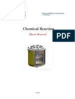 Chemical Reaction: (Batch Reactor)