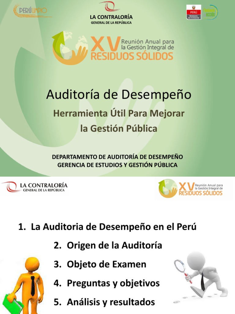 Auditoría de Desempeño en Gestión Pública | PDF | Residuos | Auditoría