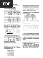 3 Lista - Cinética e Equilíbrio